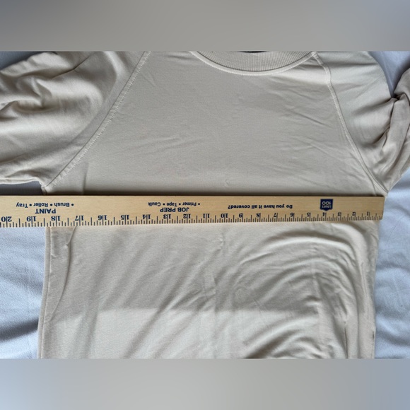 LAKE Sleepwear DreamModal Ribbon Long-Long Pajama Top Cream Small long sleeve - Picture 7 of 7